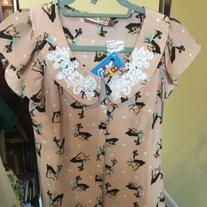 Tatyana Deer Print Blouse